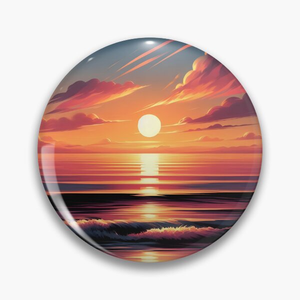 Item preview,  Vibrant Sunset Over Calm Ocean Waves designed and sold by IllumeInk.