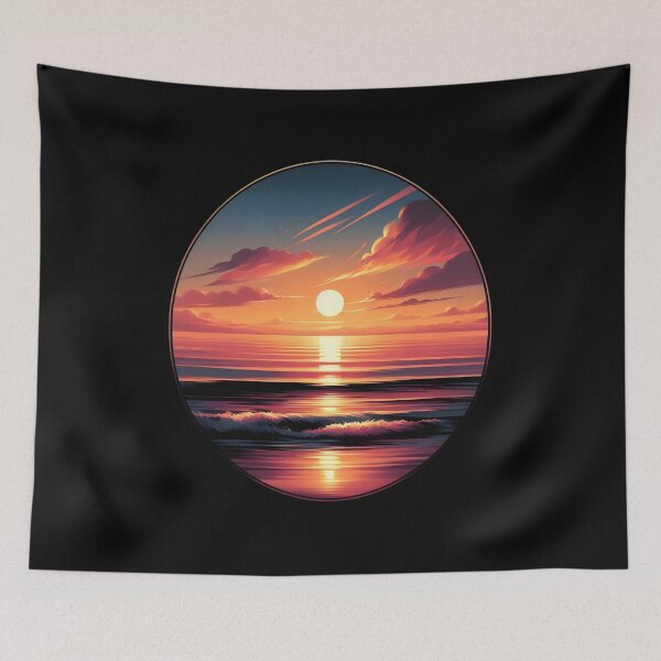 Item preview,  Vibrant Sunset Over Calm Ocean Waves designed and sold by IllumeInk.