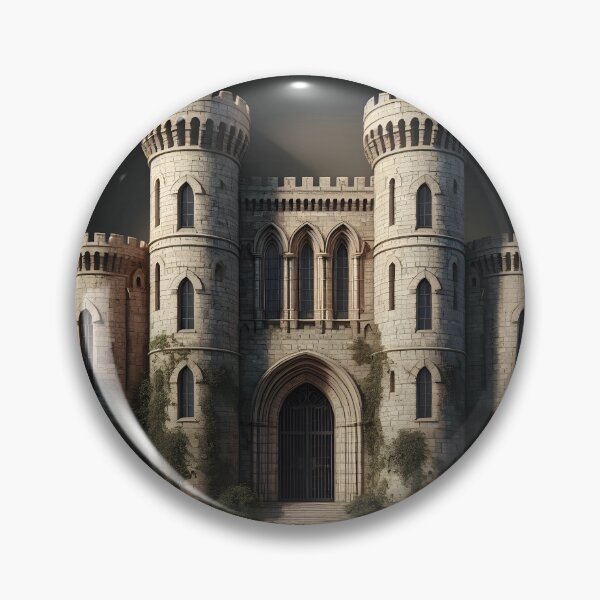 Item preview,  Medieval Stone Castle at Dusk designed and sold by IllumeInk.