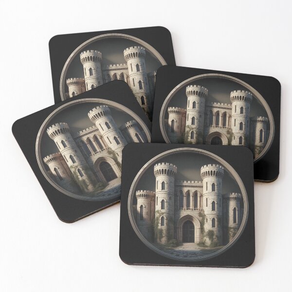 Item preview,  Medieval Stone Castle at Dusk designed and sold by IllumeInk.