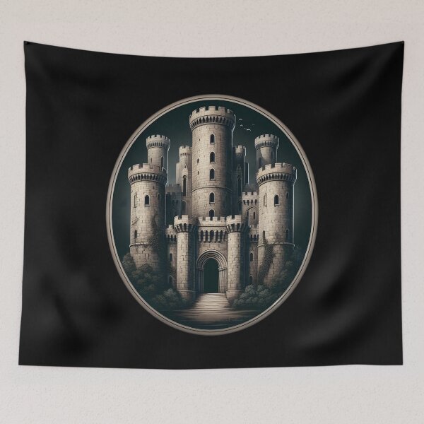 Item preview,  Medieval Stone Castle Illustration designed and sold by IllumeInk.