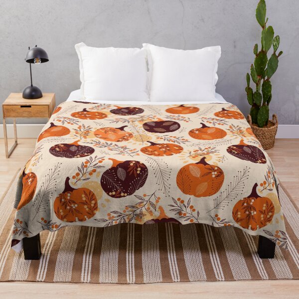 Item preview, Pumpkin pattern, autumnal season, fall season, autumn flowers designed and sold by CEB1700.
