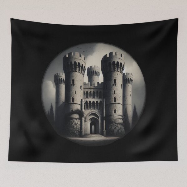 Item preview,  Medieval Castle Fortress Artwork designed and sold by IllumeInk.
