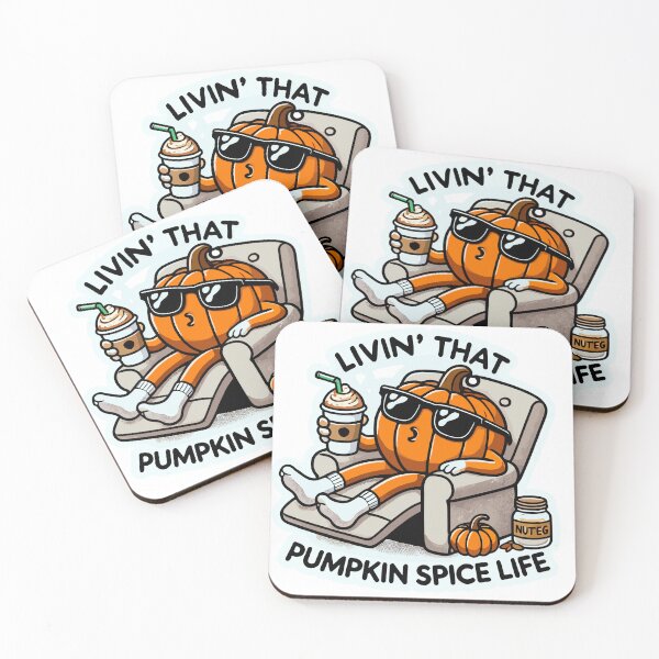 Item preview, Livin' That Pumpkin Spice Life - Cozy Fall Vibes T-Shirt designed and sold by DentonRose.
