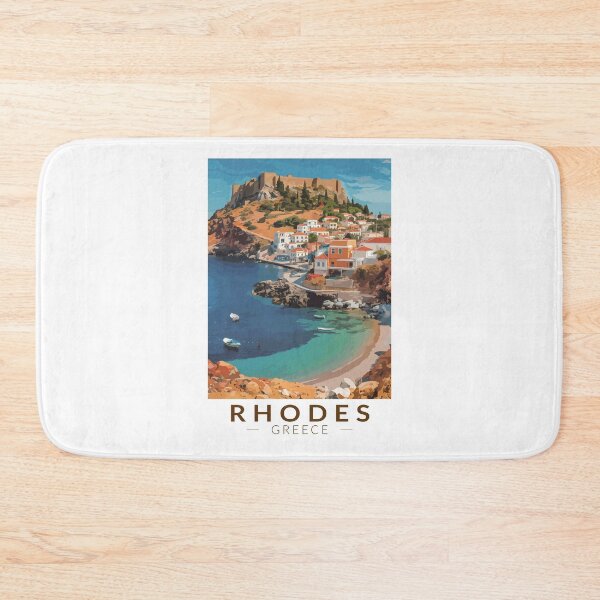 Item preview, Rhodes Greece Illustration Travel Art Vintage designed and sold by KrisSidDesigns.