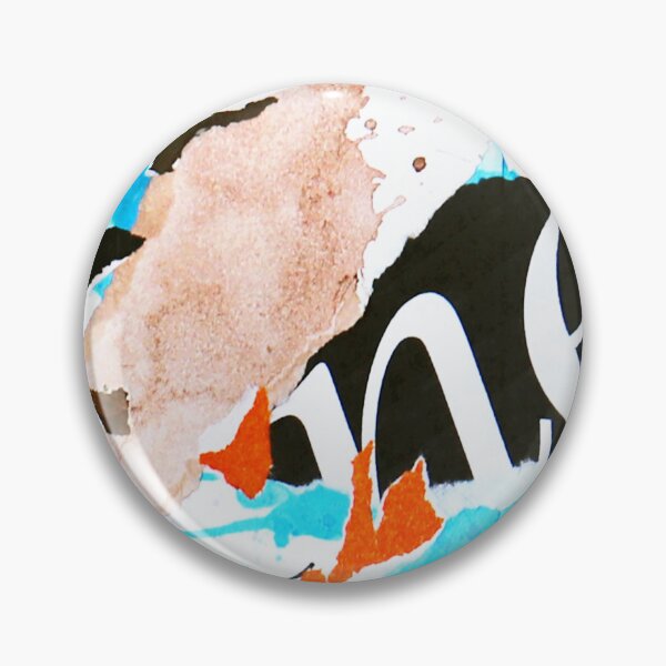 Item preview, Vibrant Blue and orange abstract typography collage. designed and sold by ZebEddy.