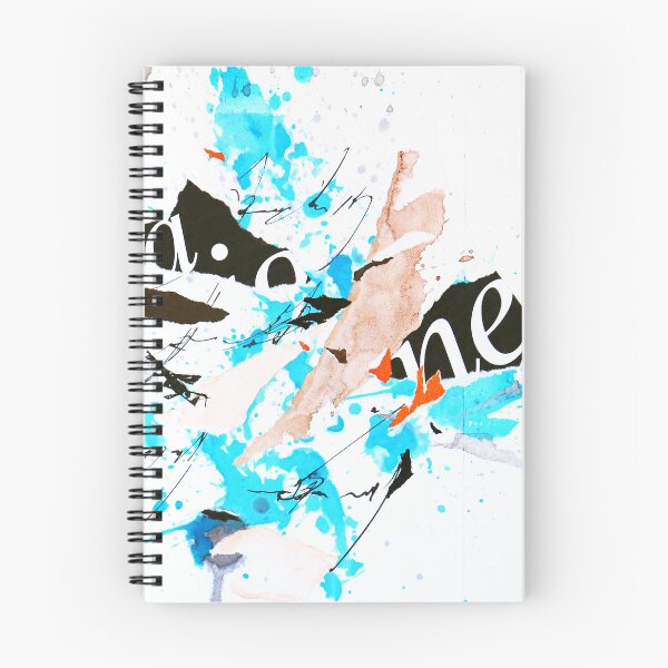 Item preview, Vibrant Blue and orange abstract typography collage. designed and sold by ZebEddy.