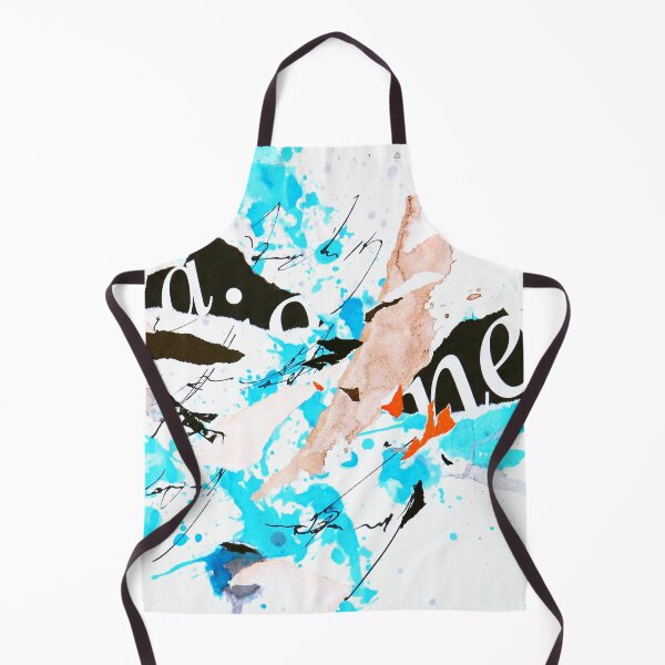 Item preview, Vibrant Blue and orange abstract typography collage. designed and sold by ZebEddy.