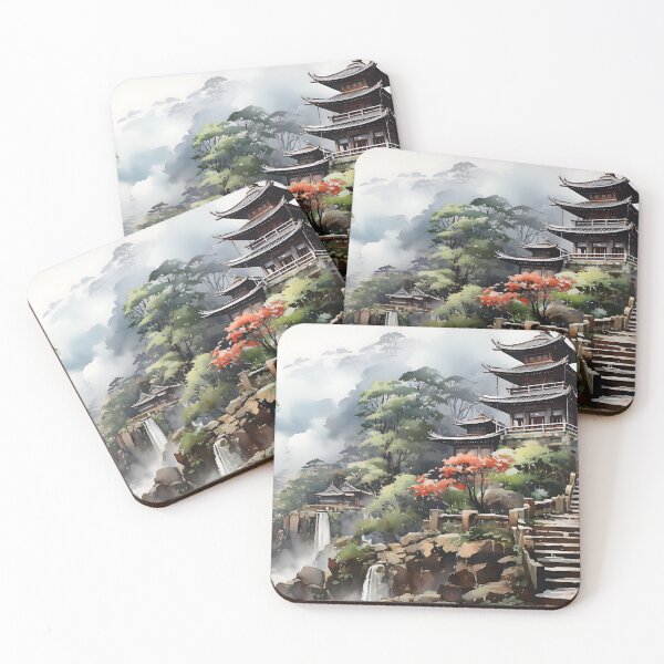 Item preview, Japanese Watercolor - Kumano Nachi Taisha designed and sold by KootenayDesigns.