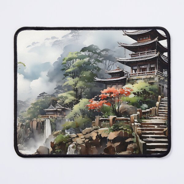 Item preview, Japanese Watercolor - Kumano Nachi Taisha designed and sold by KootenayDesigns.