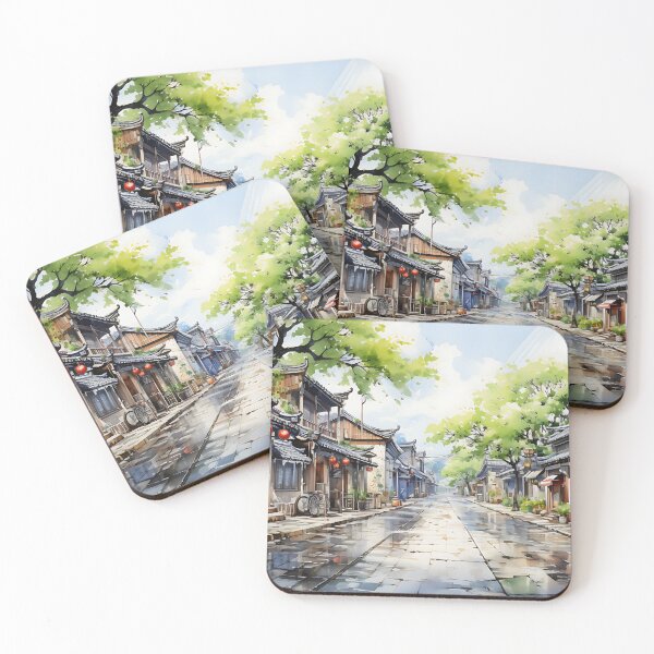 Item preview, Japanese Watercolor - Kurashiki designed and sold by KootenayDesigns.