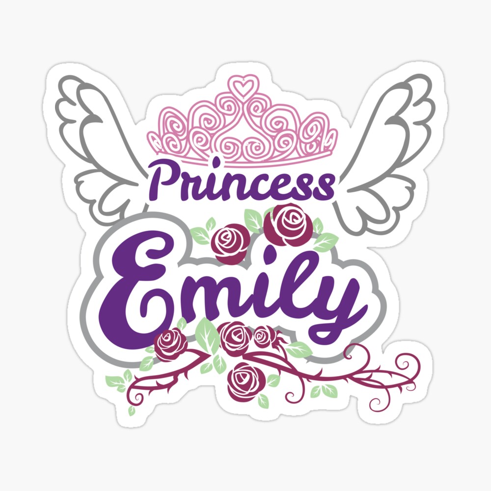 Princess Emily - Custom Cute Princess Name Gifts for Kids, Girls, Women |  Sticker