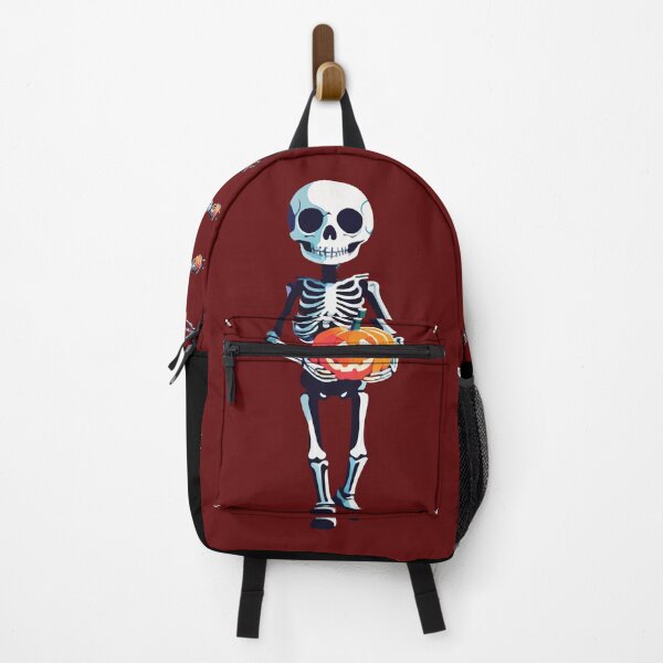 Item preview, Skeleton and His Glowing Pumpkin designed and sold by CrazySweets.