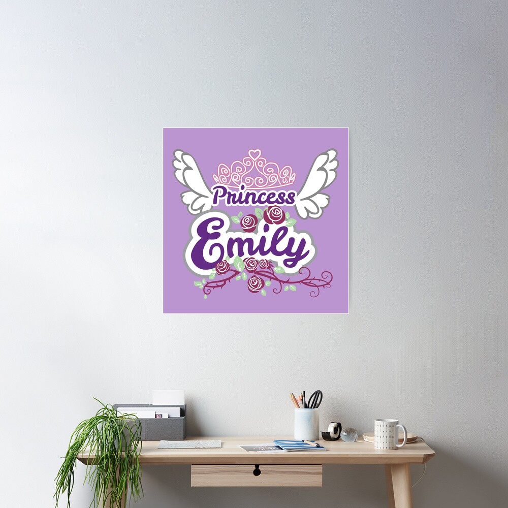 Princess Emily - Custom Cute Princess Name Gifts for Kids, Girls, Women