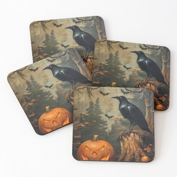 Item preview,  Halloween Horror Nostalgia Pumpkin Ghost Head Bats designed and sold by HappyNouveau.