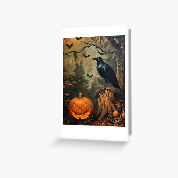 Item preview,  Halloween Horror Nostalgia Pumpkin Ghost Head Bats designed and sold by HappyNouveau.