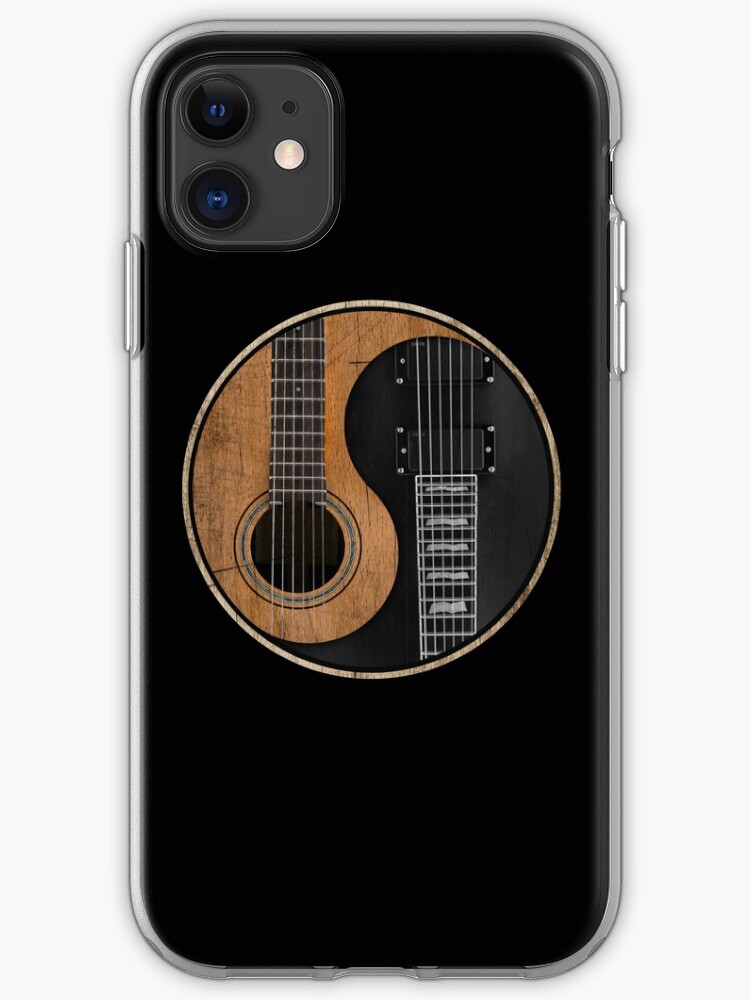 Old and Worn Acoustic Guitars Yin Yang iphone 11 case Old and Worn Acoustic Guitars Yin Yang iphone 11 case