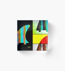 Salty surf fin Acrylic Block