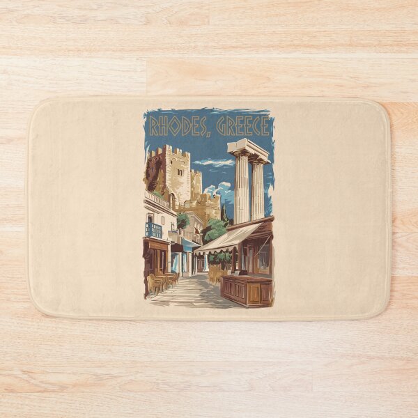 Item preview, Rhodes Greece Ruins Travel Art Vintage designed and sold by KrisSidDesigns.