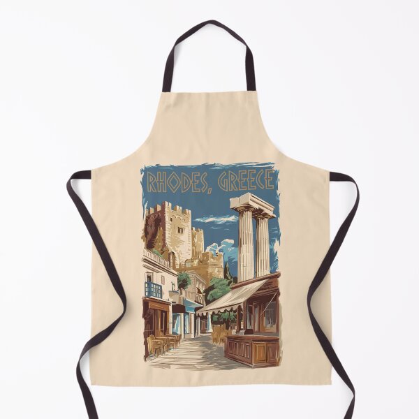 Item preview, Rhodes Greece Ruins Travel Art Vintage designed and sold by KrisSidDesigns.