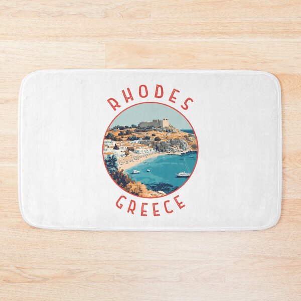 Item preview, Rhodes Greece Retro Distressed Circle designed and sold by KrisSidDesigns.