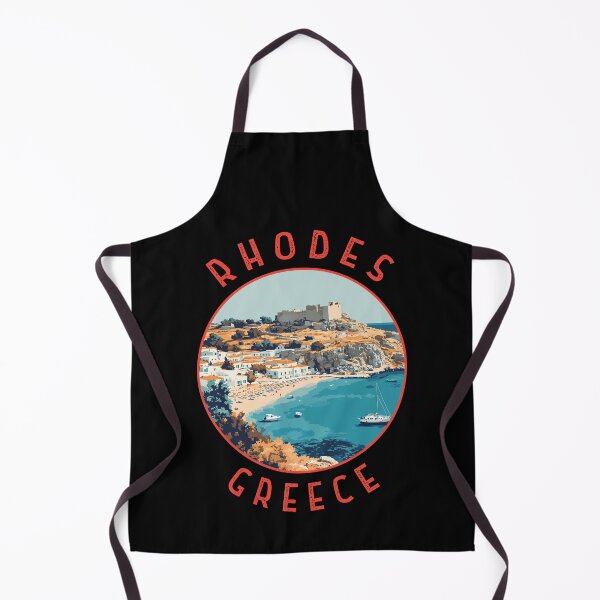 Item preview, Rhodes Greece Retro Distressed Circle designed and sold by KrisSidDesigns.