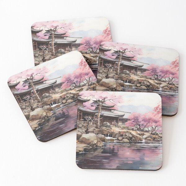 Item preview, Japanese Watercolor - Noboribetsu Onsen designed and sold by KootenayDesigns.