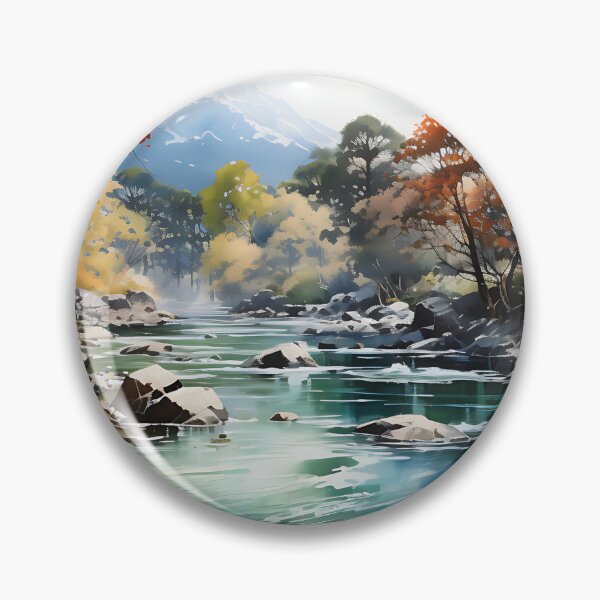 Item preview, Japanese Watercolor - Oirase Gorge designed and sold by KootenayDesigns.