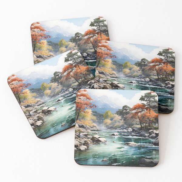 Item preview, Japanese Watercolor - Oirase Gorge designed and sold by KootenayDesigns.