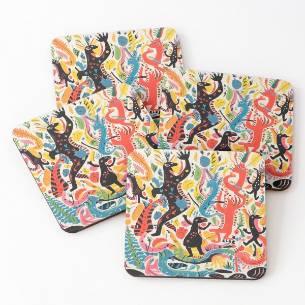 Item preview, Playful Jungle Creatures - Vibrant Abstract Art #1 designed and sold by NatureSight.