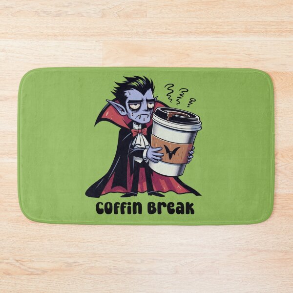 Item preview, Coffin Break 4 Funny Halloween Vampire With Coffee Tee Design designed and sold by A-triple-I.