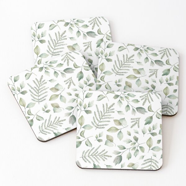Item preview, Botanical repeating leaves pattern designed and sold by CEB1700.