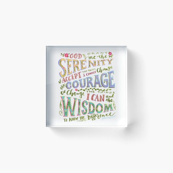Item preview, Serenity Prayer Hand Lettered designed and sold by inspireddesign.