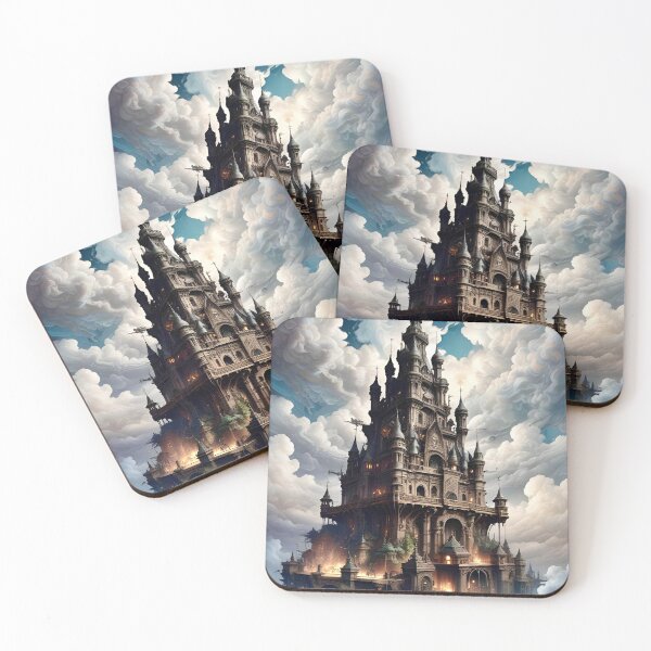 Item preview, Castle in the Clouds - Dark Fantasy Art concept designed and sold by Delerat7.