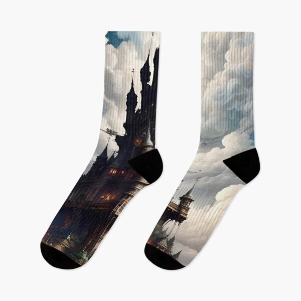 Item preview, Castle in the Clouds - Dark Fantasy Art concept designed and sold by Delerat7.