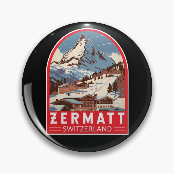 Item preview, Zermatt Switzerland Travel Art Emblem designed and sold by KrisSidDesigns.