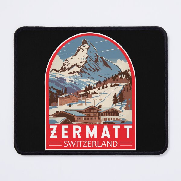 Item preview, Zermatt Switzerland Travel Art Emblem designed and sold by KrisSidDesigns.