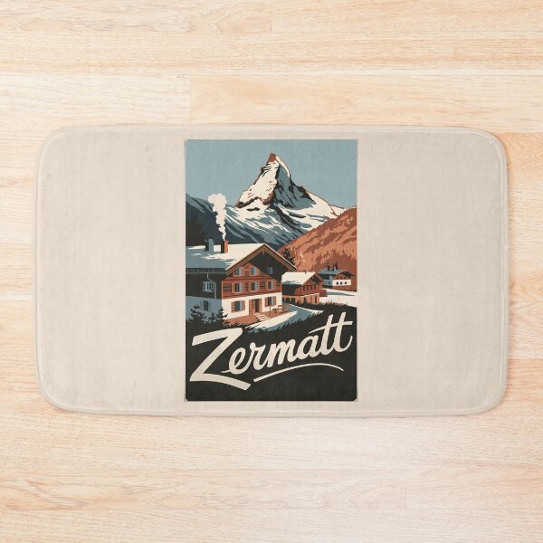 Item preview, Zermatt Switzerland Travel Art Vintage designed and sold by KrisSidDesigns.