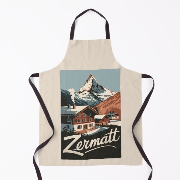 Item preview, Zermatt Switzerland Travel Art Vintage designed and sold by KrisSidDesigns.
