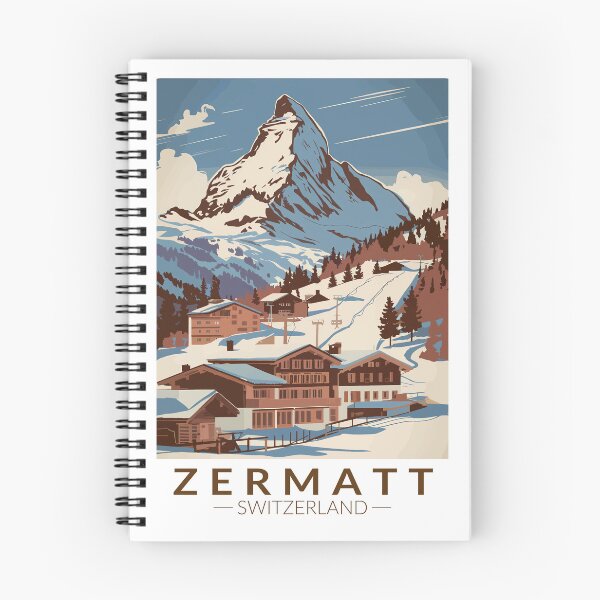 Item preview, Zermatt Switzerland Illustration Travel Art Vintage designed and sold by KrisSidDesigns.