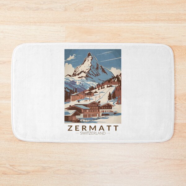Item preview, Zermatt Switzerland Illustration Travel Art Vintage designed and sold by KrisSidDesigns.