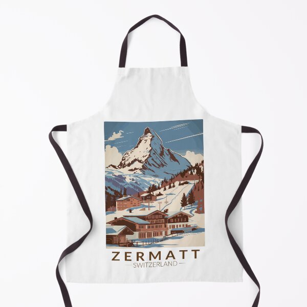 Item preview, Zermatt Switzerland Illustration Travel Art Vintage designed and sold by KrisSidDesigns.