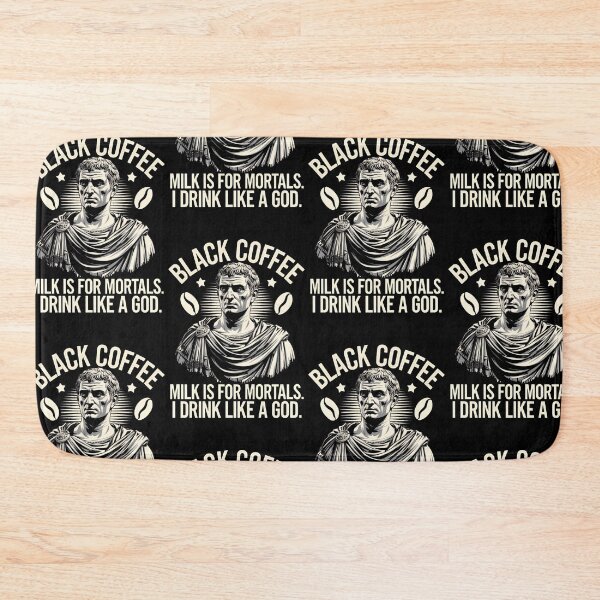 Item preview, Black Coffee Milk is for Mortals I Drink Like a God designed and sold by StuffUNeed2Wear.