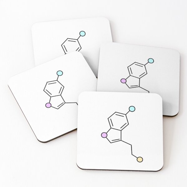 Item preview, Serotonin molecule for mental health awareness designed and sold by madkat405.