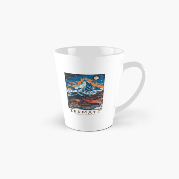 Item preview, Zermatt Switzerland Painterly Travel Art Vintage designed and sold by KrisSidDesigns.