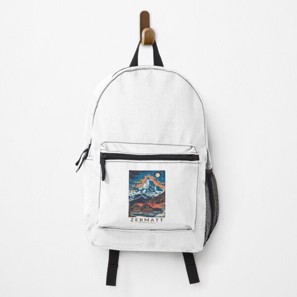 Item preview, Zermatt Switzerland Painterly Travel Art Vintage designed and sold by KrisSidDesigns.