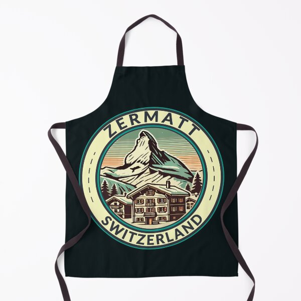 Item preview, Zermatt Switzerland Illustration Travel Art Badge designed and sold by KrisSidDesigns.