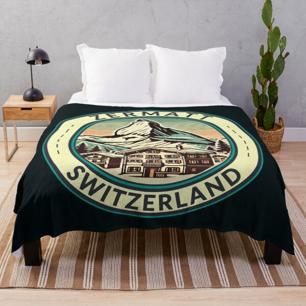 Item preview, Zermatt Switzerland Illustration Travel Art Badge designed and sold by KrisSidDesigns.
