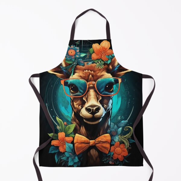 Item preview, Quirky Deer with Glasses: Hipster Animal in Floral Art Design designed and sold by Creet-Design.