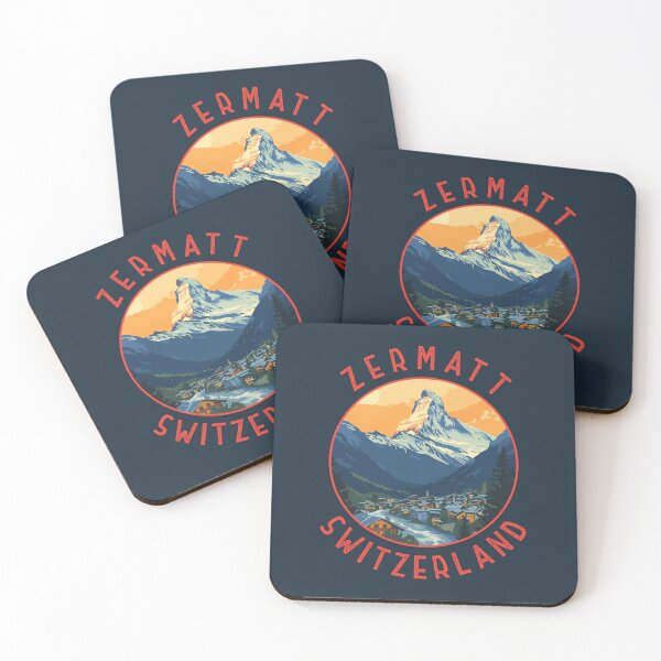 Item preview, Zermatt Switzerland Retro Distressed Circle designed and sold by KrisSidDesigns.